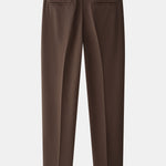Ensemble Capucine — polo en maille rayée à col Johnny & pantalon fuselé coupe slim