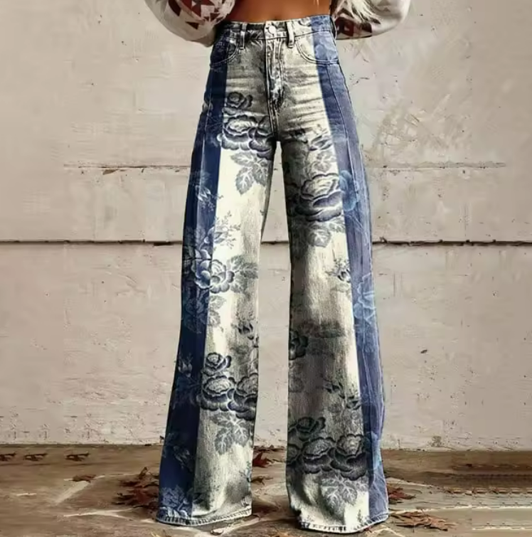 Pauline — Pantalon Motif Fluide