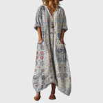 Robe longue à imprimé coloré