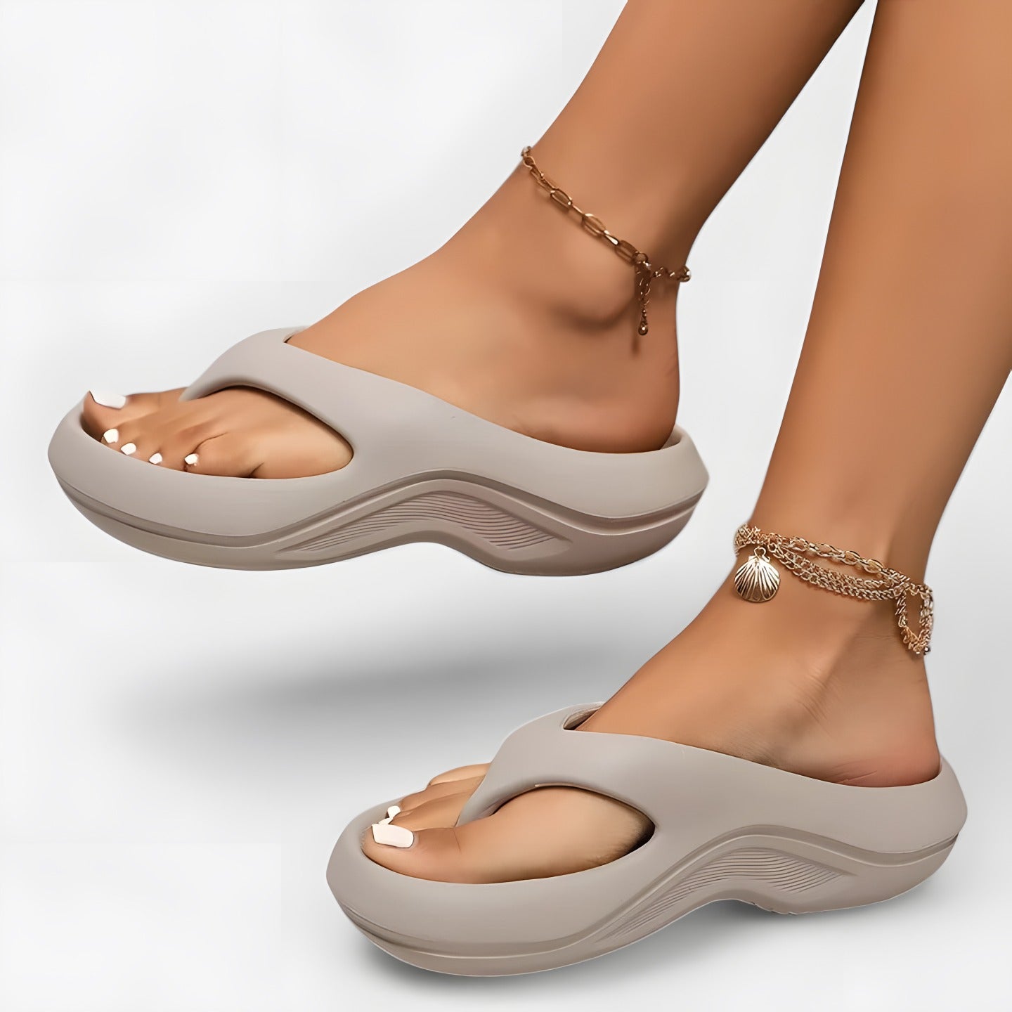 Dahlia | Sandales femme légères à enfiler Gris