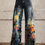 Monique — Pantalon Motif Libre