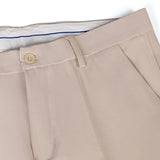 Ensemble Améline — polo en maille jacquard géométrique rayée & pantalon fuselé
