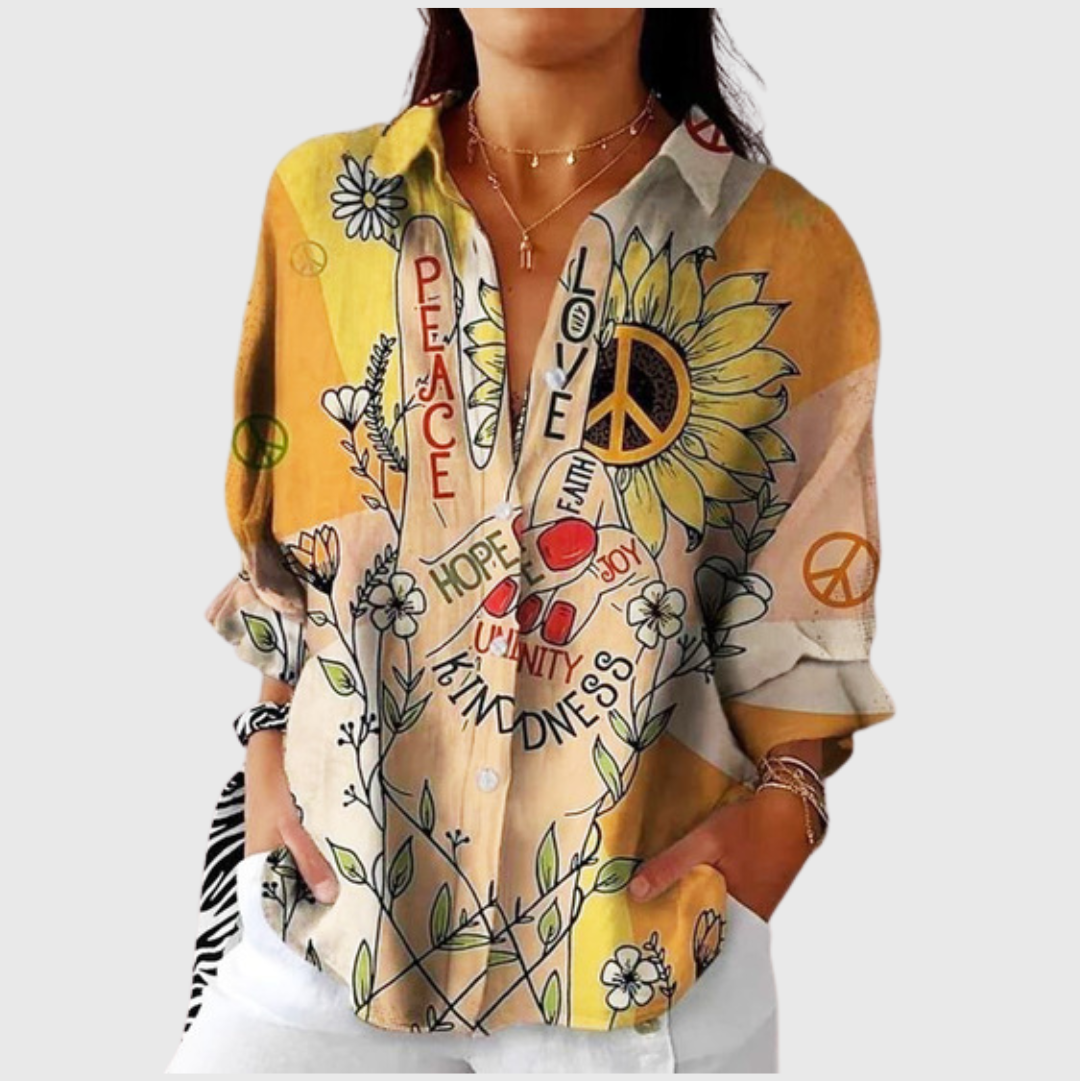 Quitterie — Blouse imprimée légère et colorée