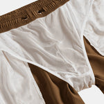 Ensemble Améline — chemise à rayures colorées & short de bain