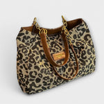 Élodiane — Sac fourre-tout en toile léopard