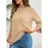 Martine | Pull à manches trois-quarts boutonnées