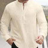BOAT NECK COTTON SHIRT FOR MEN