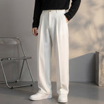 Pantalon en laine à plis heritage