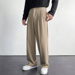 Pantalon en laine à plis heritage