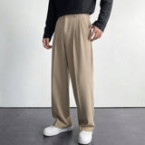 Pantalon en laine à plis heritage