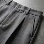 Pantalon en laine à plis heritage