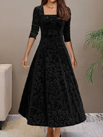 Robe Maxi Élégante à Motifs