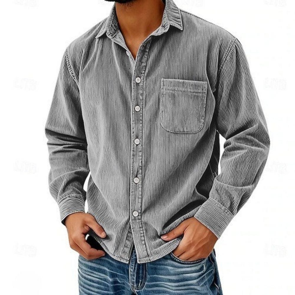 CORDUROY BUTTONED SHIRT FOR MEN
