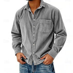 CORDUROY BUTTONED SHIRT FOR MEN