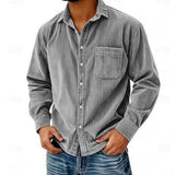 CORDUROY BUTTONED SHIRT FOR MEN