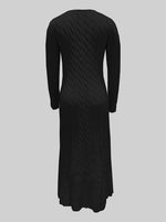 Robe Maxi en Tricot Câblé Confortable