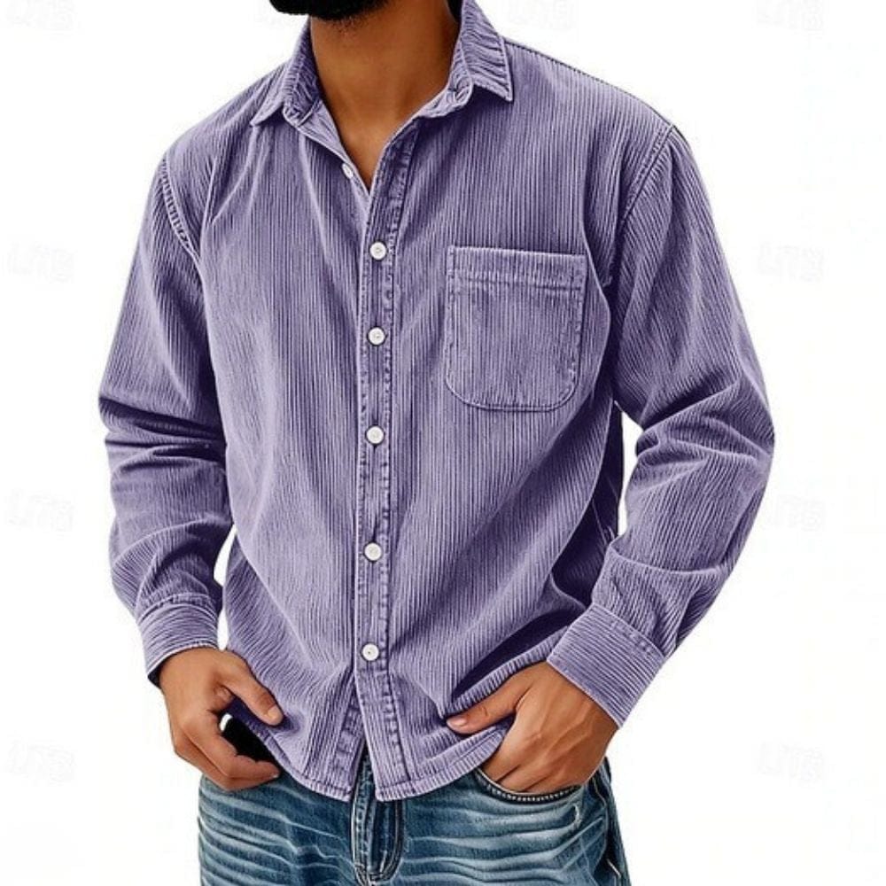 CORDUROY BUTTONED SHIRT FOR MEN