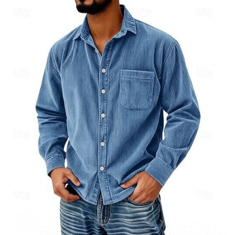 CORDUROY BUTTONED SHIRT FOR MEN