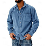 CORDUROY BUTTONED SHIRT FOR MEN