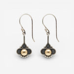 Boucles d'oreilles Boho Trèfle avec Perles en Or