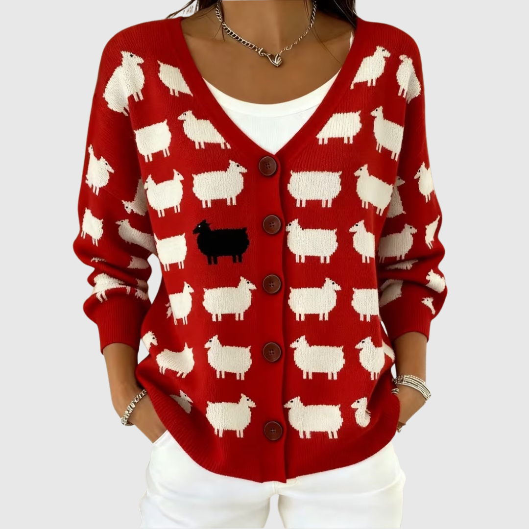 Ghislaine — Cardigan en Maille Confortable Boutonné