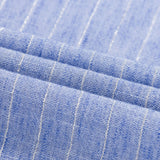 Chemise boutonnée en lin rayé à manches longues