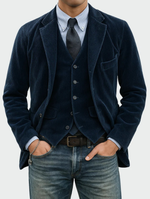 REFINED CORDUROY BLAZER SUIT FOR MEN
