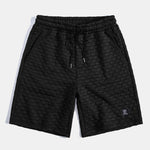 Ensemble — chemise à col officier à damier & short jacquard à damier