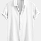 Ensemble Capucine — chemise jacquard géométrique & pantalon texturé froissé à jambe droite