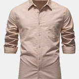 Améline — Chemise en lin et coton à manches longues et poche