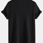 Ensemble — chemise cubaine texturée gaufrée & pantalon en lin à jambe droite