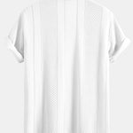 Ensemble Capucine — chemise jacquard géométrique & pantalon texturé froissé à jambe droite