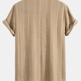 Ensemble Améline — chemise jacquard géométrique & pantalon texturé froissé à jambe droite