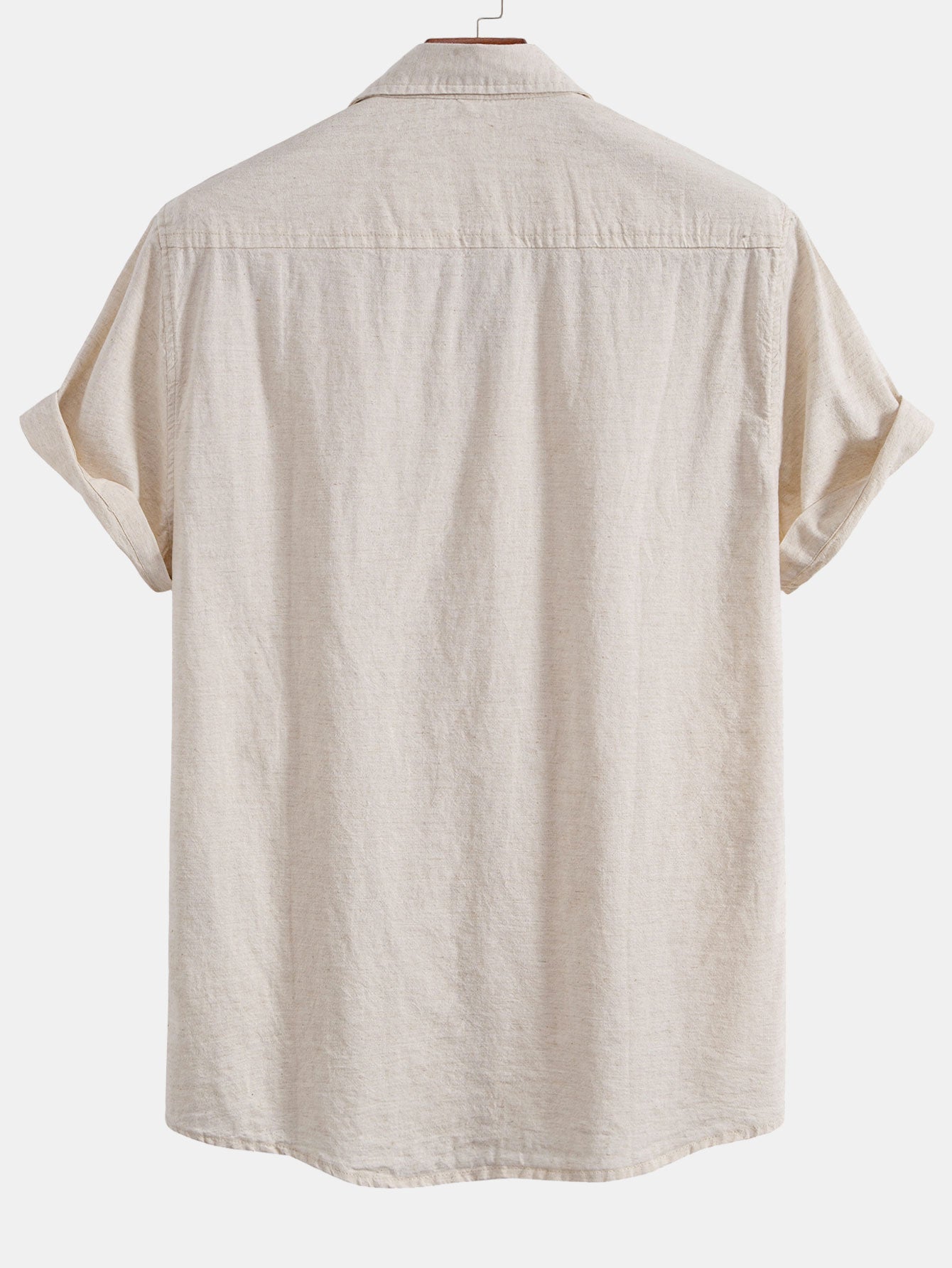 Chemise boutonnée en lin à poche