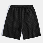 Ensemble — chemise à col officier à damier & short jacquard à damier