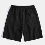 Ensemble — chemise à col officier à damier & short jacquard à damier