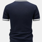 Ensemble — polo en maille à bordure contrastante & pantalon fuselé coupe slim