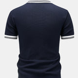 Ensemble — polo en maille à bordure contrastante & pantalon fuselé coupe slim