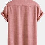 Ensemble Améline — chemise texturée à deux poches & pantalon en lin à jambe droite