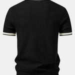 Ensemble Améline — polo zippé en maille contrastante & pantalon fuselé coupe slim
