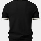 Ensemble Améline — polo zippé en maille contrastante & pantalon fuselé coupe slim