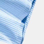 Ensemble — chemise côtelée à col cubain profond coupe ajustée & short côtelé à cordon