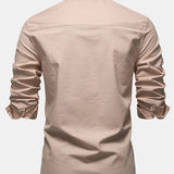 Améline — Chemise en lin et coton à manches longues et poche