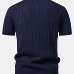Ensemble — polo en maille jacquard torsadé & pantalon fuselé coupe slim