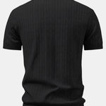 Ensemble — polo zippé en maille jacquard torsadé & pantalon fuselé coupe slim