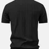 Ensemble — polo zippé en maille jacquard torsadé & pantalon fuselé coupe slim