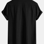Améline — Chemise en lin à col officier et manches courtes