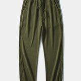 Ensemble Capucine — polo gaufré en maille contrastante à col Johnny & pantalon gaufré en maille à cordon