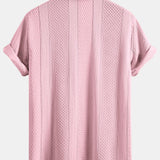 Ensemble Capucine — chemise jacquard géométrique & pantalon texturé froissé à jambe droite