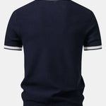 Ensemble Améline — polo zippé en maille contrastante & pantalon fuselé coupe slim